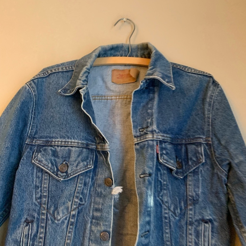 70's 80’s Levi’s Denim Trucker Jacket WPL 423 USA Sz 38 See Measurements VTG - Picture 6 of 12